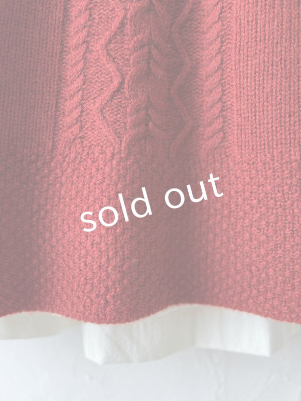 画像5: SO／後ろボタンニットベスト・オキシドレッド (5)