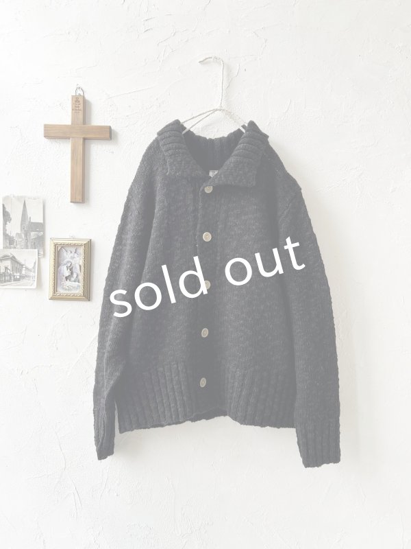 画像4: SO／スラブニットカーディガン・ブラック (4)