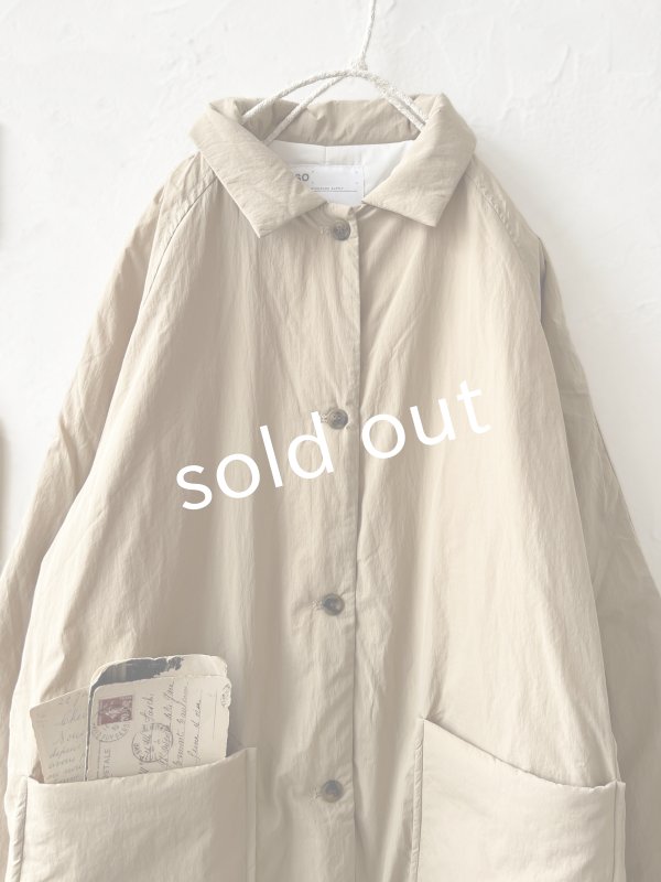 画像6: SO／ふわふわ中綿キルティングコート・ベージュ (6)