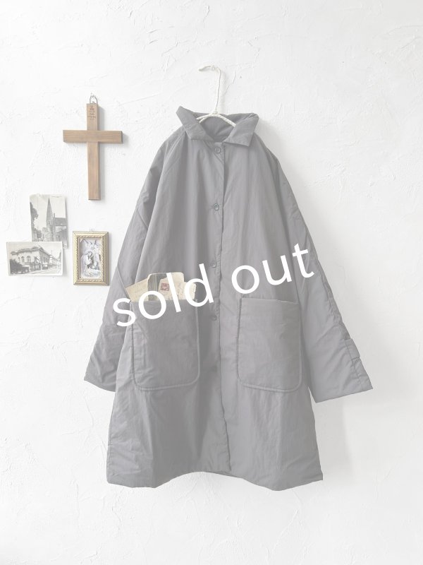 画像3: SO／ふわふわ中綿キルティングコート・スミクロ (3)