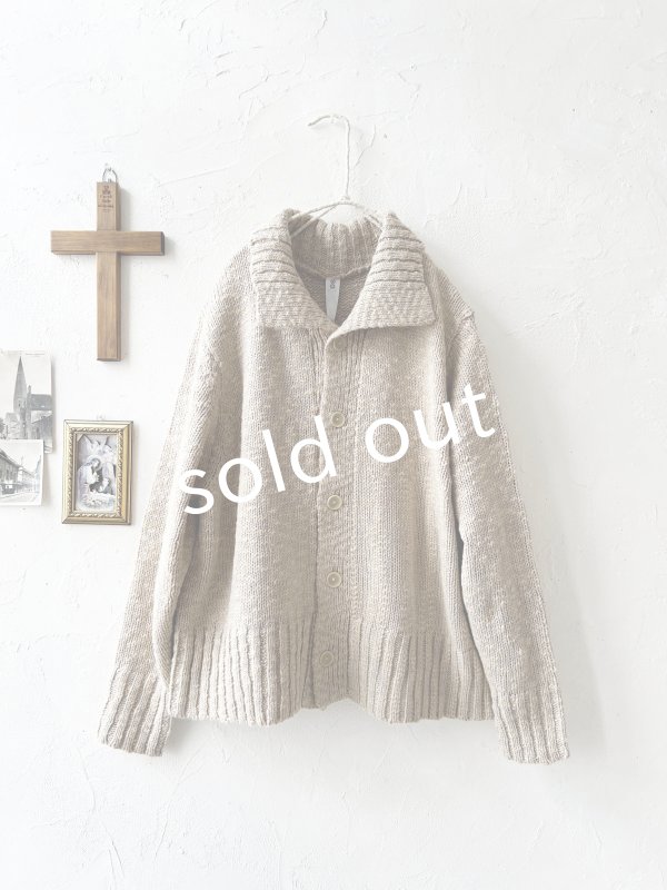 画像4: SO／スラブニットカーディガン・ベージュ (4)