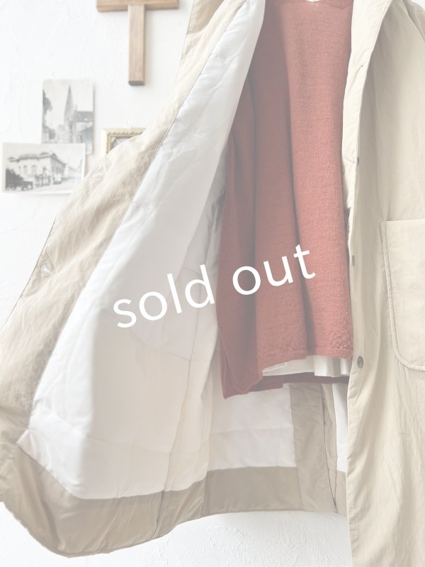 画像3: SO／ふわふわ中綿キルティングコート・ベージュ (3)