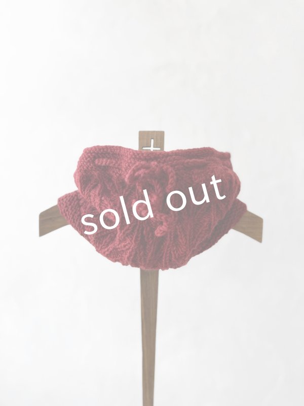 画像3: Sana Hastakala／Nepal knit neck warmer・レッド (3)