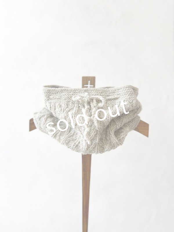 画像3: Sana Hastakala／Nepal knit neck warmer・杢ホワイト (3)