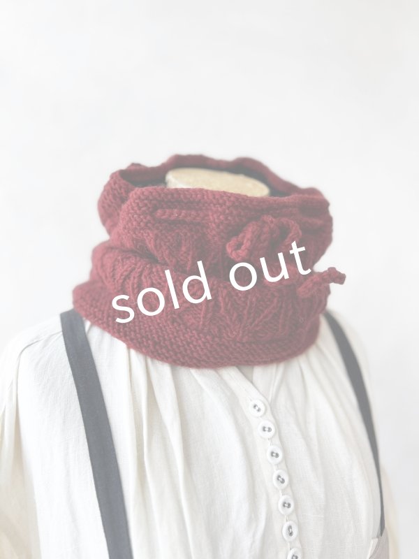 画像2: Sana Hastakala／Nepal knit neck warmer・レッド (2)