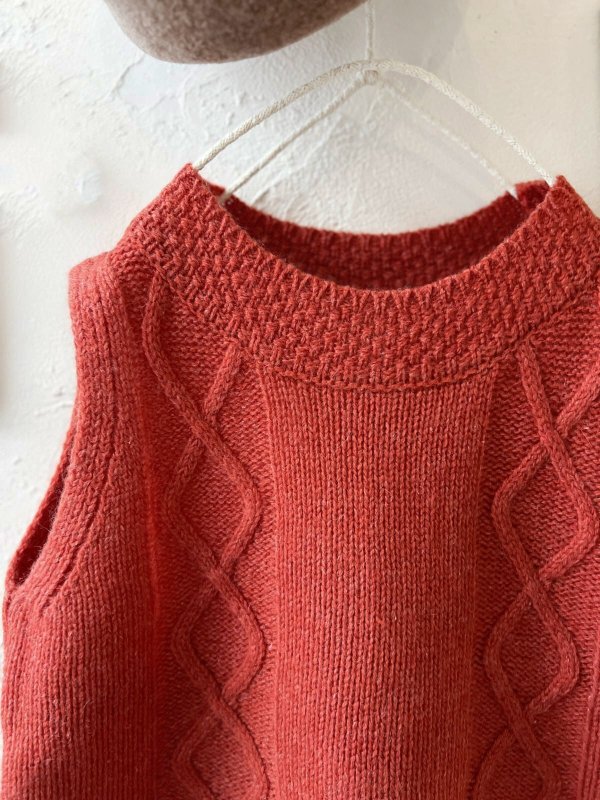 画像3: SO／後ろボタンニットベスト・ブラッドレッド (3)