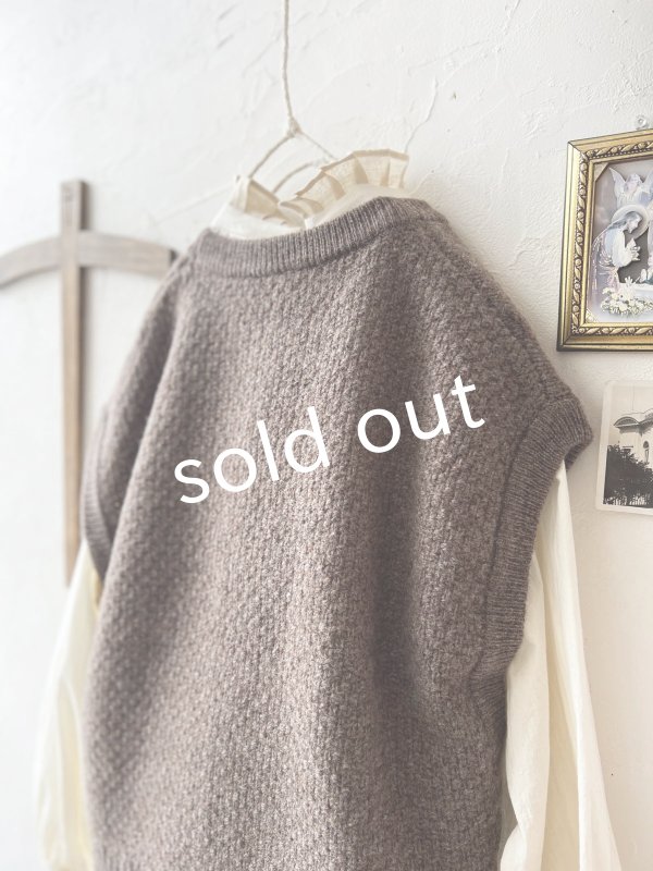 画像5: SO／アラン柄ワイドベスト・ブラウン (5)