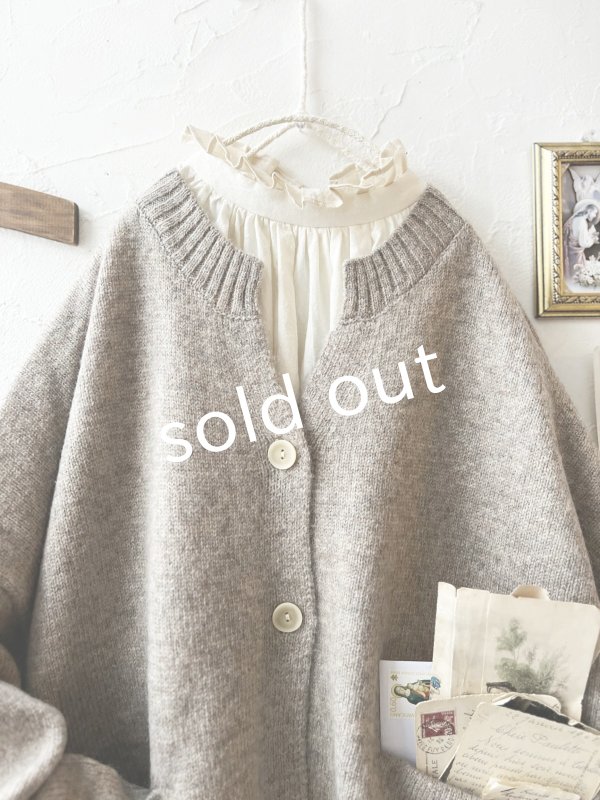 画像12: SO／サイドスリットカーディガン・チャコール (12)