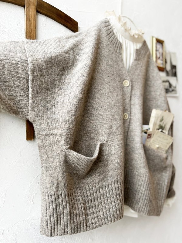 画像12: SO／サイドスリットカーディガン・ココア (12)