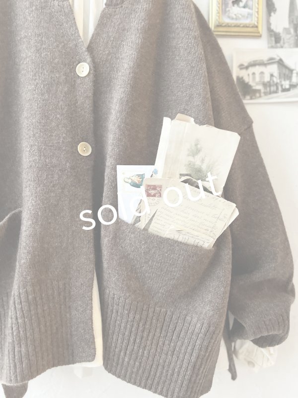 画像3: SO／サイドスリットカーディガン・ココア (3)