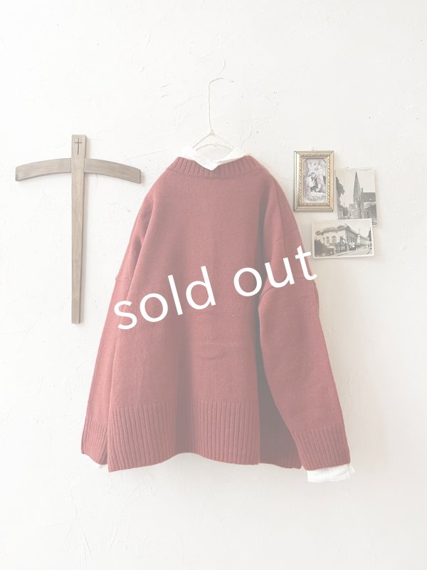 画像6: SO／サイドスリットカーディガン・オキシドレッド (6)