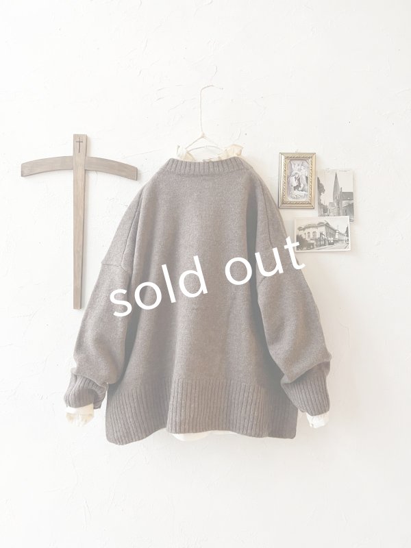 画像6: SO／サイドスリットカーディガン・ココア (6)