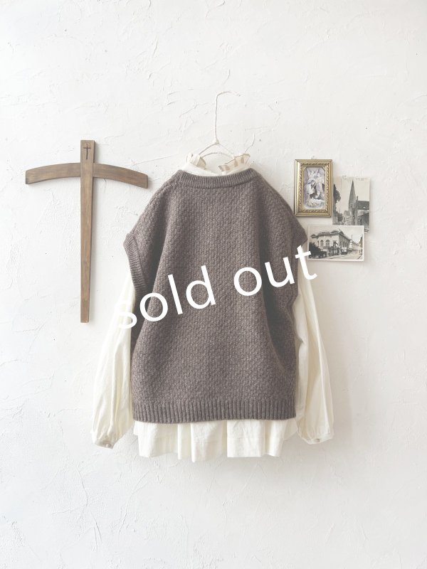 画像4: SO／アラン柄ワイドベスト・ブラウン (4)