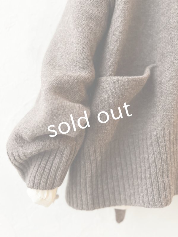 画像5: SO／サイドスリットカーディガン・ココア (5)