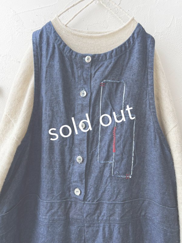 画像2: Libera&Capricciosa／リネンオーバーオール・12ozデニム (2)