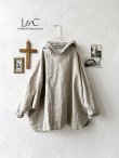 画像2: Libera&Capricciosa／天日干しリネンフードプルオーバー・フラックス (2)
