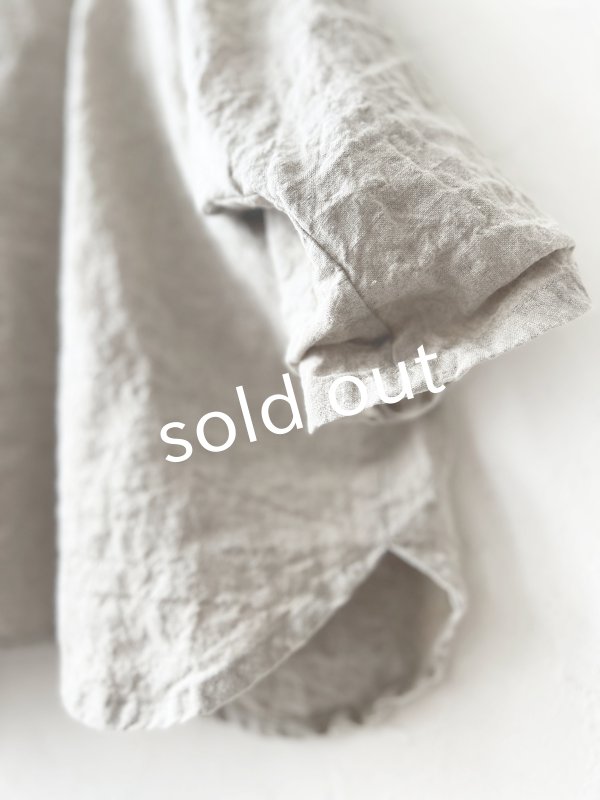 画像5: Libera&Capricciosa／天日干しリネンフードプルオーバー・フラックス (5)