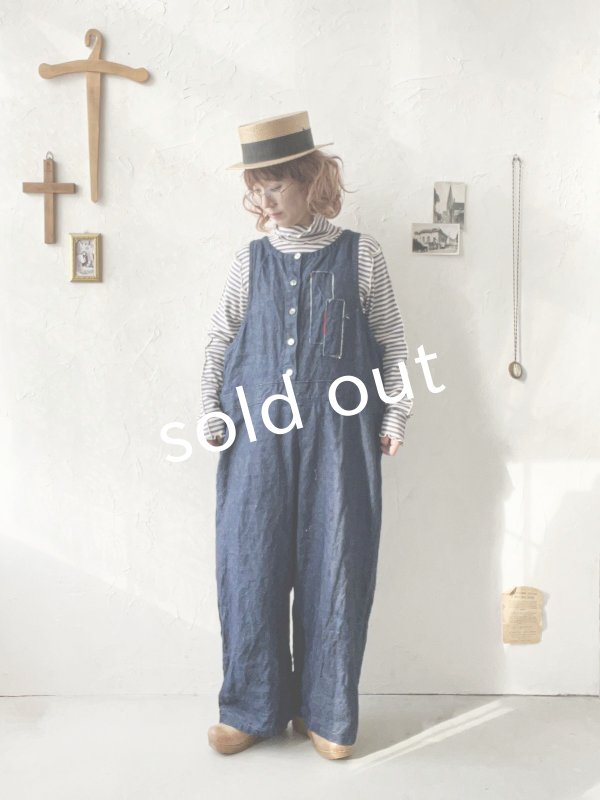 画像12: Libera&Capricciosa／リネンオーバーオール・12ozデニム (12)