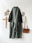 画像5: Libera&Capricciosa／天日干しリネンオーバーオール・ダークブルッシュグリーン (5)
