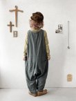 画像9: Libera&Capricciosa／天日干しリネンオーバーオール・ダークブルッシュグリーン (9)