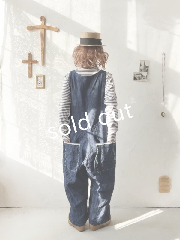 画像14: Libera&Capricciosa／リネンオーバーオール・12ozデニム (14)