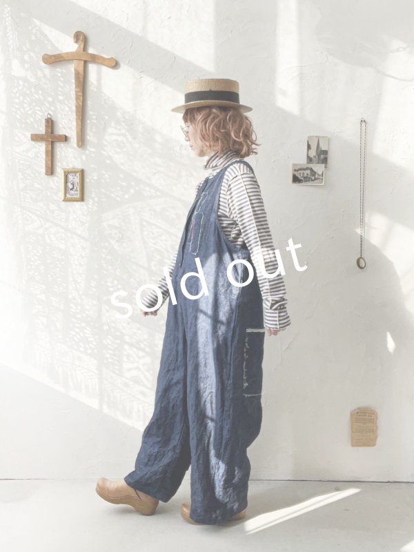 画像13: Libera&Capricciosa／リネンオーバーオール・12ozデニム (13)