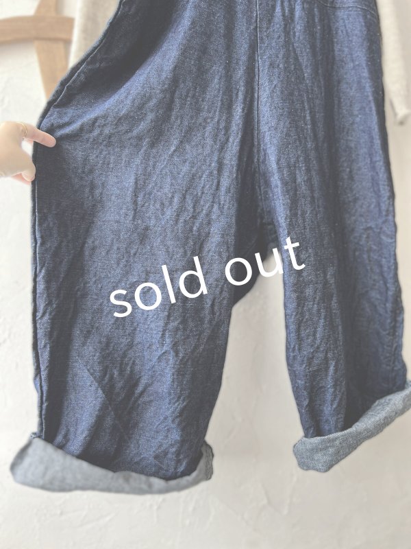 画像6: Libera&Capricciosa／リネンオーバーオール・12ozデニム (6)