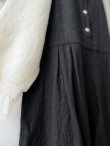 画像3: Libera&Capricciosa／天日干しリネンオーバーオール・黒 (3)