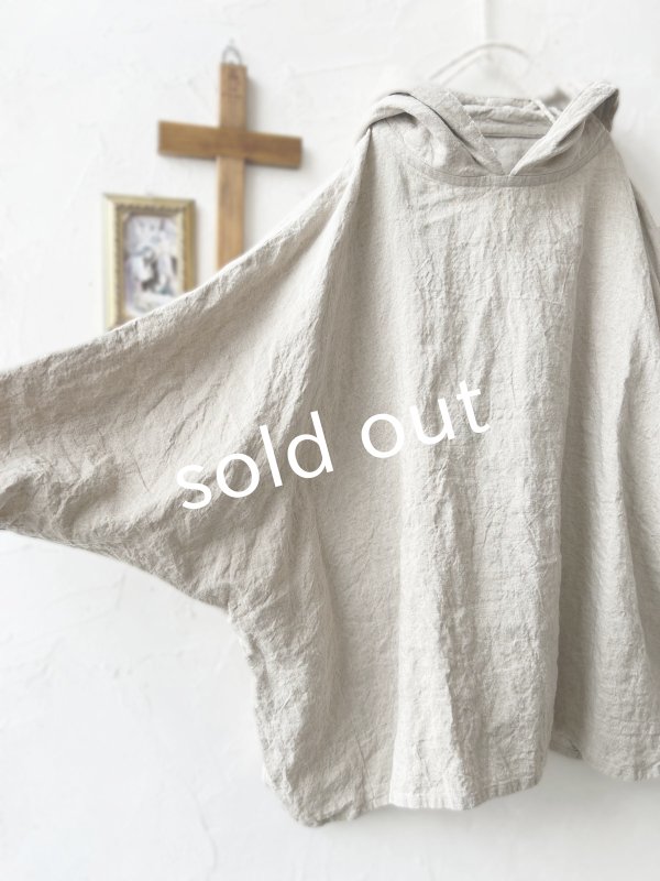 画像11: Libera&Capricciosa／天日干しリネンフードプルオーバー・オフ (11)