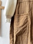 画像10: Libera&Capricciosa／天日干しリネンオーバーオール・柿渋 (10)