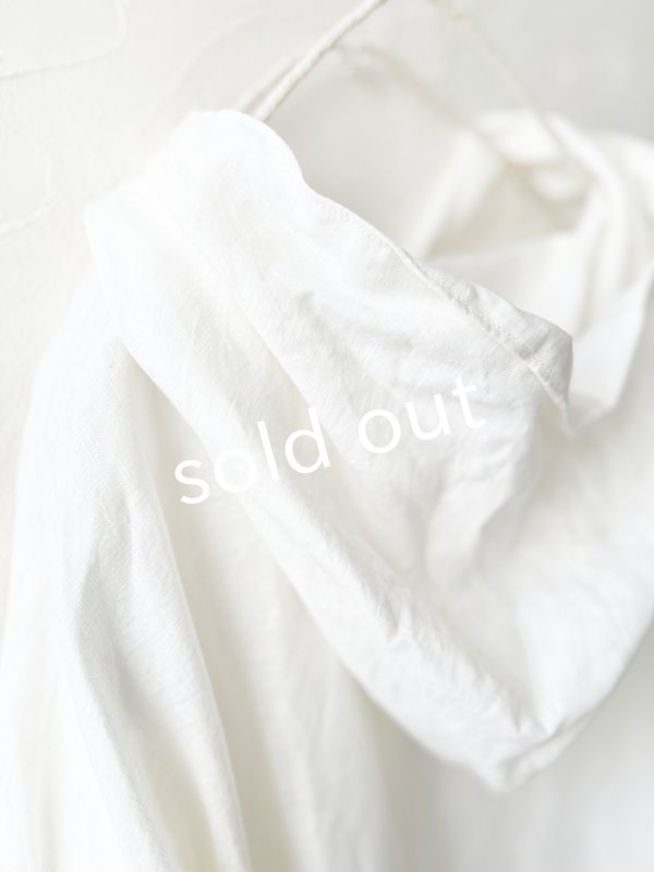 画像9: Libera&Capricciosa／オリーブオイルリネンフードプルオーバー・オフ (9)