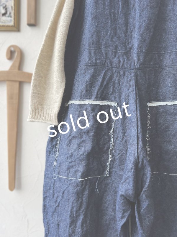 画像8: Libera&Capricciosa／リネンオーバーオール・12ozデニム (8)
