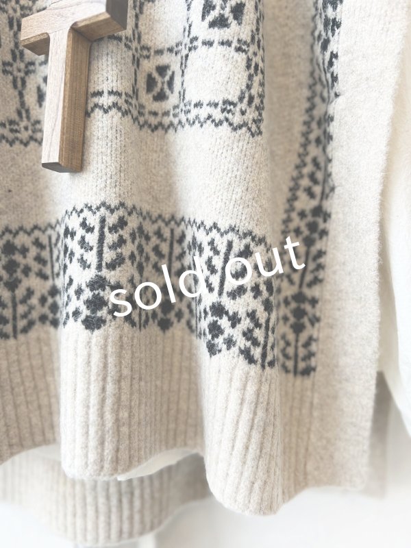 画像4: SO／チロリアンニットベスト・オートミール×ブラック (4)