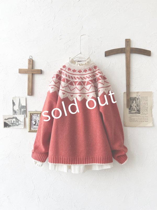 画像7: SO／ノルディックニットプルオーバー・ブラッドレッド (7)