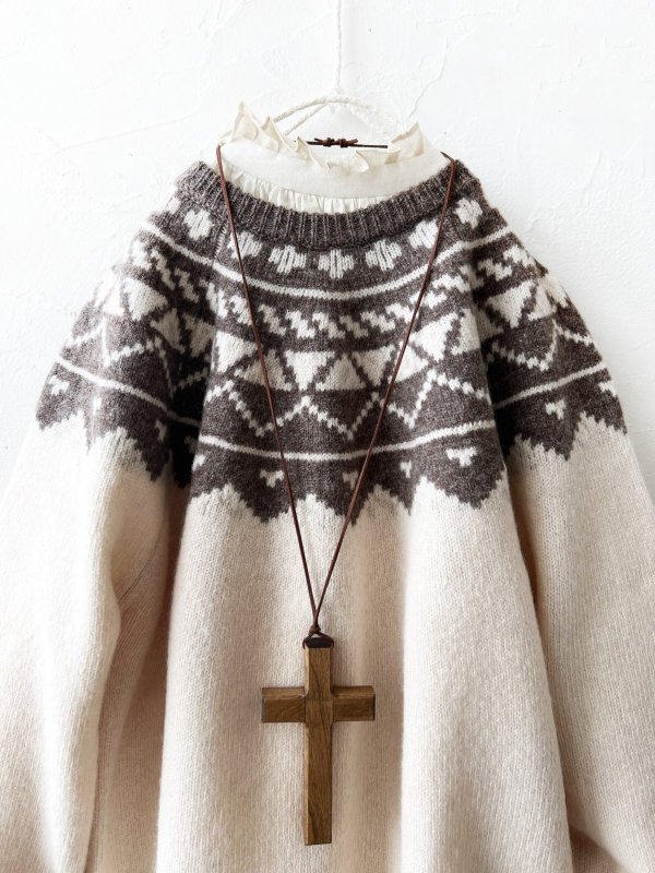 画像2: SO／ノルディックニットプルオーバー・オートミール (2)