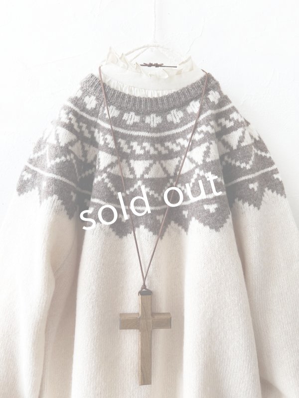 画像2: 【SALE】SO／ノルディックニットプルオーバー・オートミール (2)