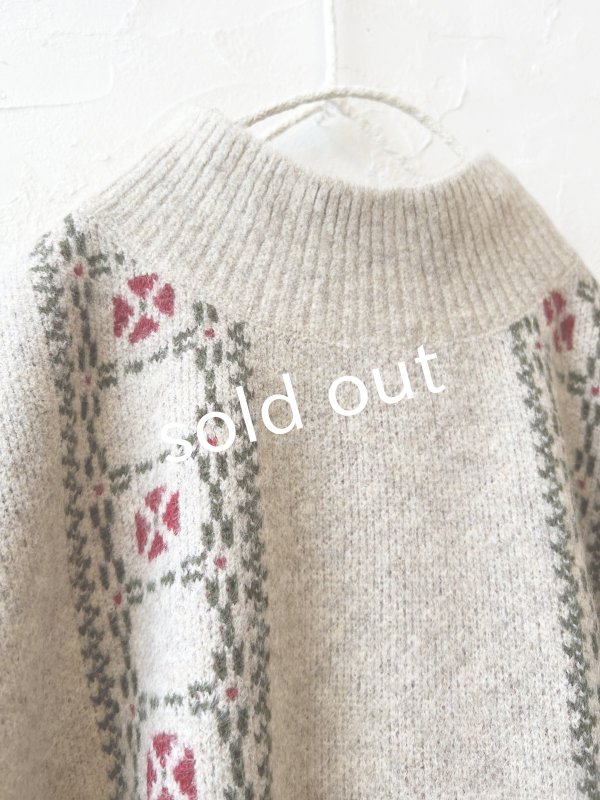 画像4: SO／チロリアンニットベスト・オートミール×カラー (4)