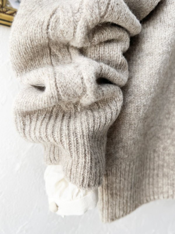 画像3: SO／アランニットプルオーバー・ベージュ (3)