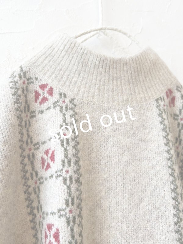 画像15: SO／チロリアンニットベスト・ブラック×オートミール (15)