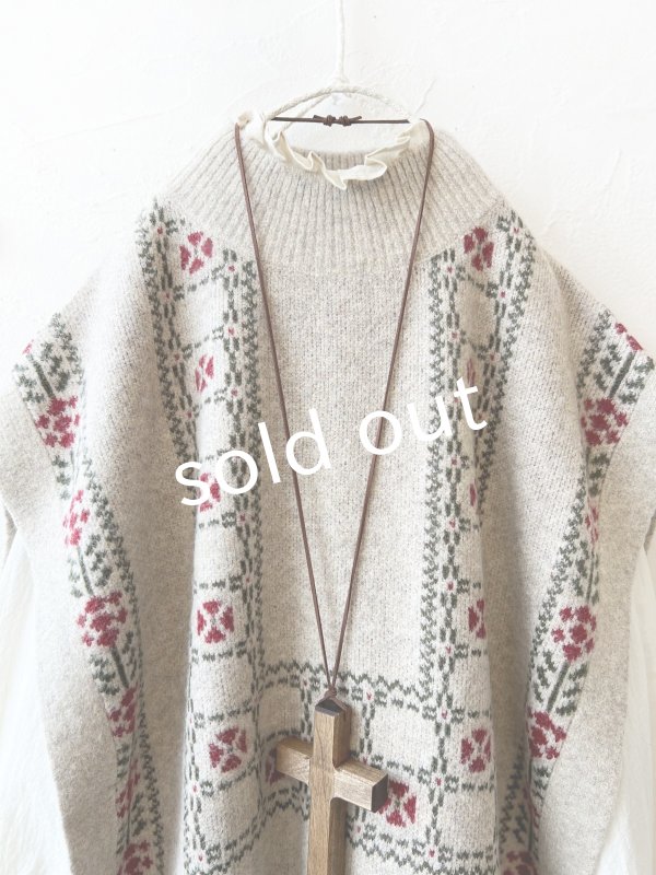 画像3: SO／チロリアンニットベスト・オートミール×カラー (3)