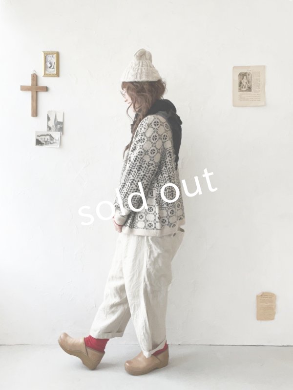 画像10: SO／チロリアンニット2wayカーディガン・オートミール×カラー (10)