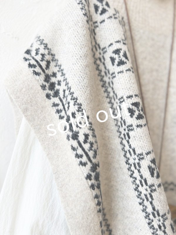 画像6: SO／チロリアンニットベスト・オートミール×ブラック (6)