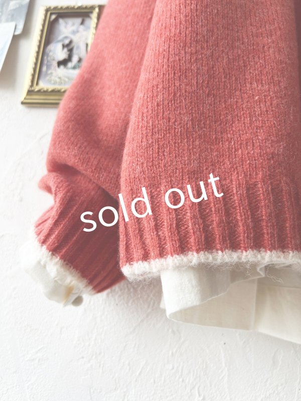 画像5: SO／ノルディックニットプルオーバー・ブラッドレッド (5)