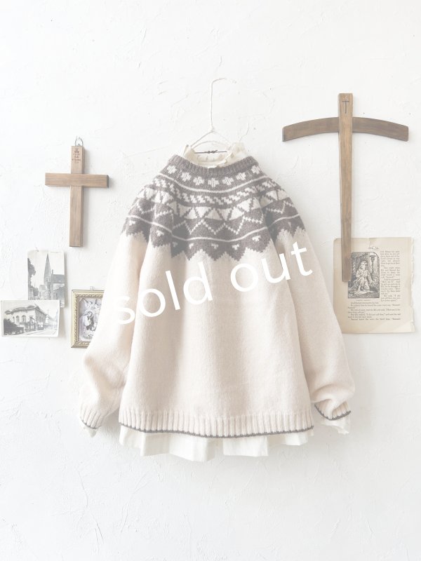 画像6: 【SALE】SO／ノルディックニットプルオーバー・オートミール (6)