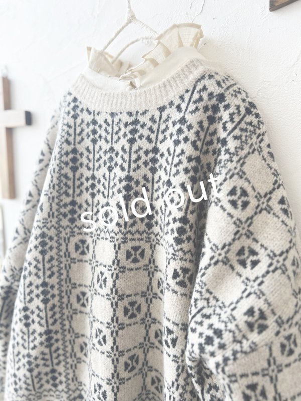 画像10: SO／チロリアンニット2wayカーディガン・オートミール×ブラック (10)