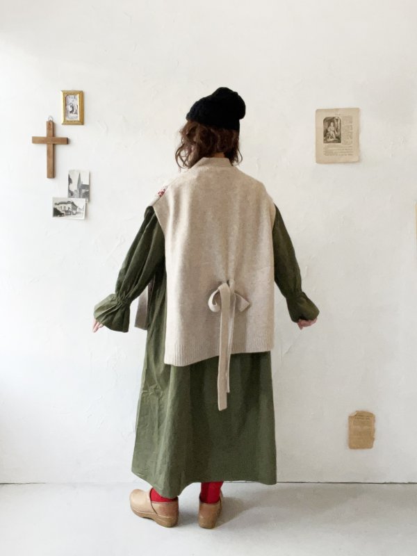 画像14: SO／チロリアンニットベスト・ブラック×オートミール (14)