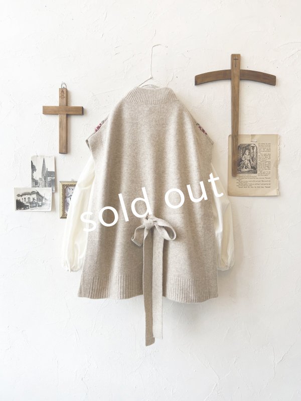 画像9: SO／チロリアンニットベスト・オートミール×カラー (9)