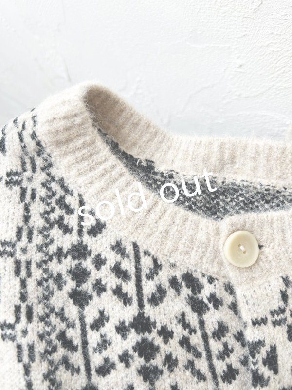 画像11: SO／チロリアンニット2wayカーディガン・オートミール×ブラック (11)