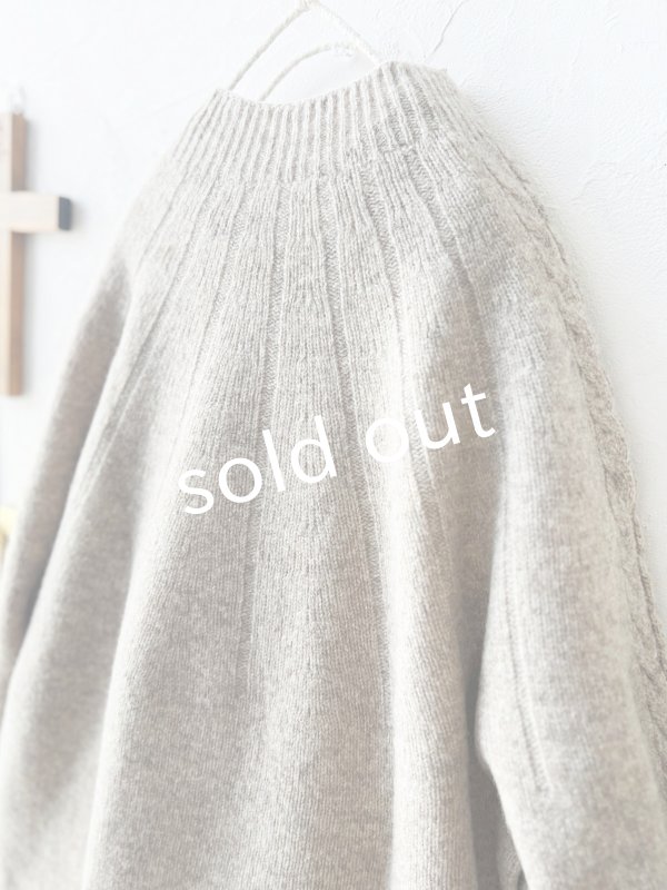 画像7: SO／アランニットプルオーバー・ベージュ (7)