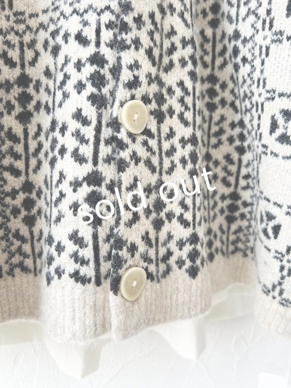 画像5: SO／チロリアンニット2wayカーディガン・オートミール×ブラック (5)